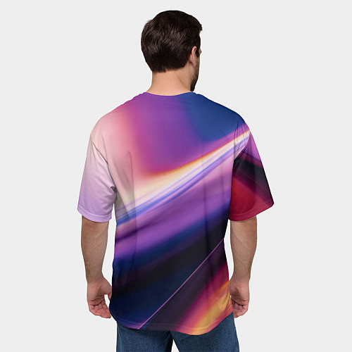 Мужская футболка оверсайз Градиент Абстрактный Фон / 3D-принт – фото 4