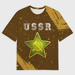 Мужская футболка оверсайз USSR - ЗВЕЗДА - Краска