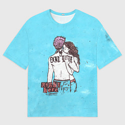 Мужская футболка оверсайз Lil Peep Right Here