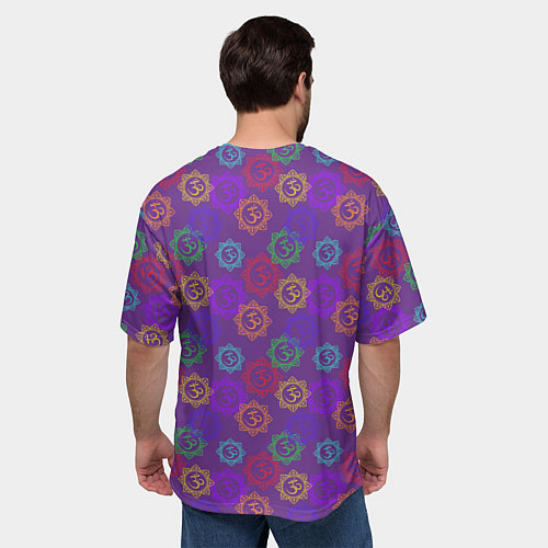 Мужская футболка оверсайз Мантра ОМ - Аум / 3D-принт – фото 4