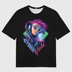 Футболка оверсайз мужская Cyber World, цвет: 3D-принт