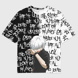 Футболка оверсайз мужская КАНЕКИ КЕН ZXC MODE, цвет: 3D-принт