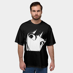 Футболка оверсайз мужская Аниме Персонаж Взгляд, цвет: 3D-принт — фото 2