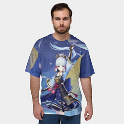 Футболка оверсайз мужская Ayaka Genshin Impact, цвет: 3D-принт — фото 2
