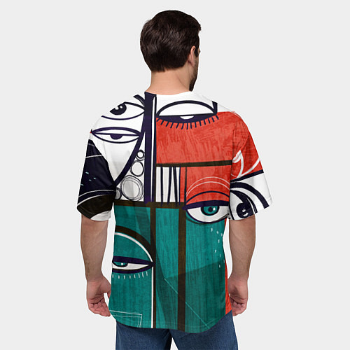 Мужская футболка оверсайз Глаза - арт / 3D-принт – фото 4