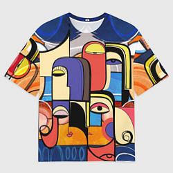 Футболка оверсайз мужская Глазки - арт, цвет: 3D-принт