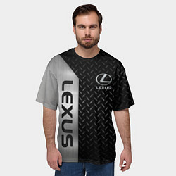 Футболка оверсайз мужская Lexus Лексус Сталь матал, цвет: 3D-принт — фото 2