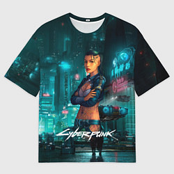 Мужская футболка оверсайз Vi cyberpunk2077 Ви