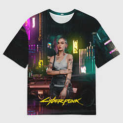 Футболка оверсайз мужская Judy cyberpunk2077, цвет: 3D-принт