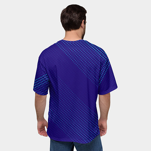Мужская футболка оверсайз ГЕНШИН ИМПАКТ - ЭЛЕКТРО Абстракция / 3D-принт – фото 4