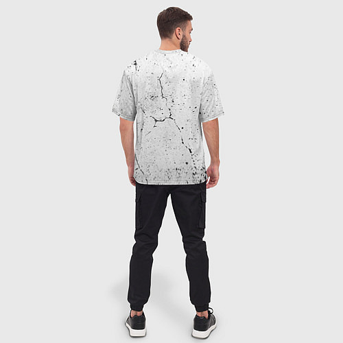 Мужская футболка оверсайз Banksy - Бэнкси девушка с мишкой / 3D-принт – фото 4