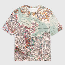 Футболка оверсайз мужская КАРТА МАЛЕНЬКОГО МИРА, цвет: 3D-принт