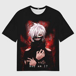 Мужская футболка оверсайз Tokyo Ghoul Токийский Гуль Who am I