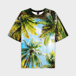 Мужская футболка оверсайз Пальмы под солнцем