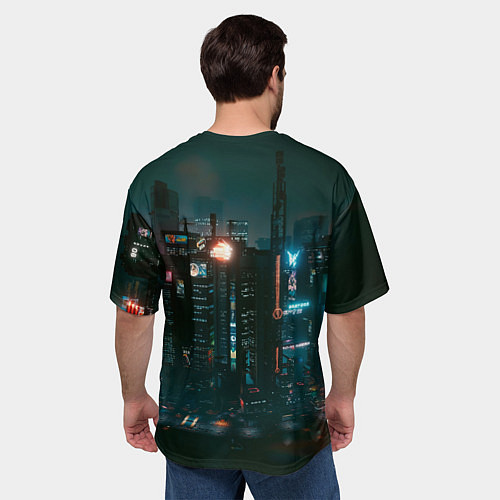 Мужская футболка оверсайз Panam Панам Cyberpunk2077 / 3D-принт – фото 4