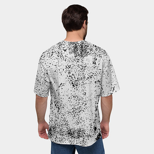 Мужская футболка оверсайз Daft Punk B&W / 3D-принт – фото 4