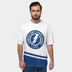 Футболка оверсайз мужская Tampa Bay Lightning NHL, цвет: 3D-принт — фото 2