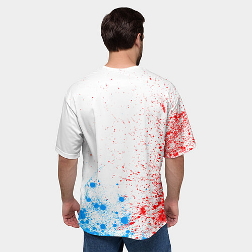 Мужская футболка оверсайз RUSSIA - ГЕРБ - Арт / 3D-принт – фото 4