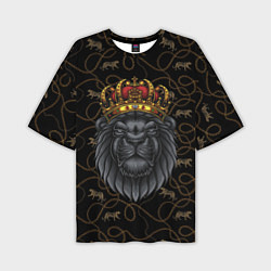 Мужская футболка оверсайз Король лев Black