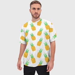Футболка оверсайз мужская Поле ананасов, цвет: 3D-принт — фото 2