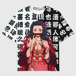 Футболка оверсайз мужская НЕЗУКО ТЯН, цвет: 3D-принт