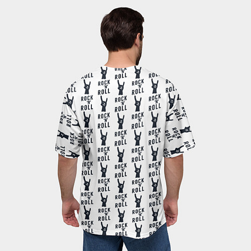 Мужская футболка оверсайз Рок-н-ролл сила / 3D-принт – фото 4