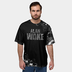 Футболка оверсайз мужская Alan wake алан уэйк, цвет: 3D-принт — фото 2