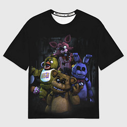 Футболка оверсайз мужская Five Nights at Freddys - FNAF персонажи игры, цвет: 3D-принт