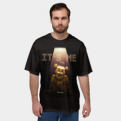 Футболка оверсайз мужская Five Nights at Freddys - мишка Фредди, цвет: 3D-принт — фото 2
