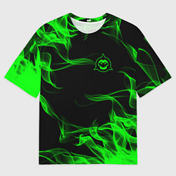 Футболка оверсайз мужская Battletoads огонь, цвет: 3D-принт