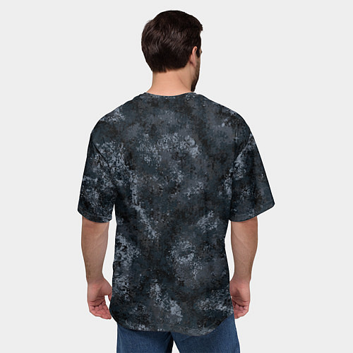 Мужская футболка оверсайз Камуфляж Паук Ночь / 3D-принт – фото 4