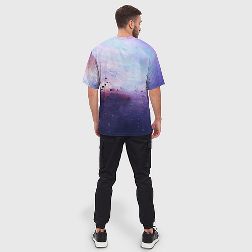 Мужская футболка оверсайз Space walk / 3D-принт – фото 4