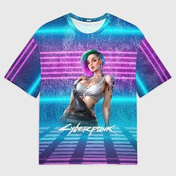 Мужская футболка оверсайз Judy 18 Джуди Cyberpunk2077