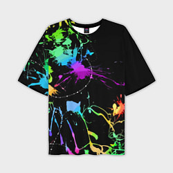 Мужская футболка оверсайз Neon vanguard fashion pattern