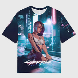 Мужская футболка оверсайз Jydy cyberpunk2077