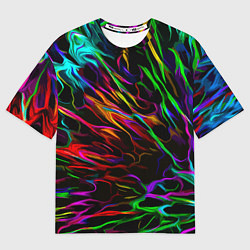 Футболка оверсайз мужская Neon pattern Vanguard, цвет: 3D-принт