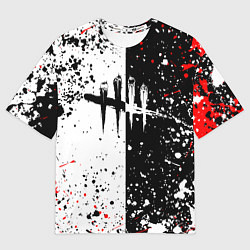 Футболка оверсайз мужская Dead by daylight брызги красок, цвет: 3D-принт