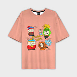 Футболка оверсайз мужская Южный парк персонажи South Park, цвет: 3D-принт