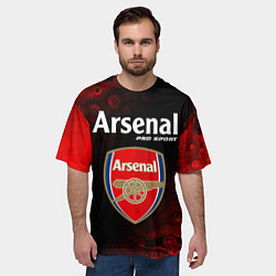 Футболка оверсайз мужская АРСЕНАЛ Pro Sport - Разводы, цвет: 3D-принт — фото 2
