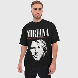 Футболка оверсайз мужская NIRVANA Kurt Cobain, цвет: 3D-принт — фото 2