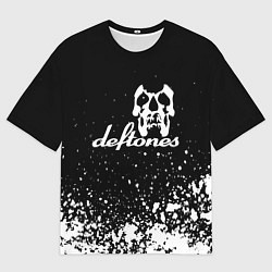 Футболка оверсайз мужская Deftones - череп, цвет: 3D-принт