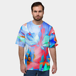 Футболка оверсайз мужская Fashion floral pattern, цвет: 3D-принт — фото 2