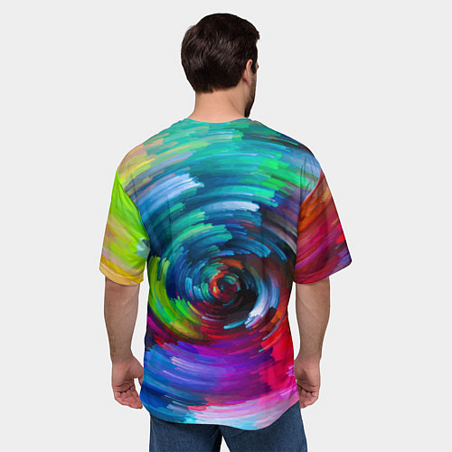 Мужская футболка оверсайз Vanguard color pattern 2029 / 3D-принт – фото 4