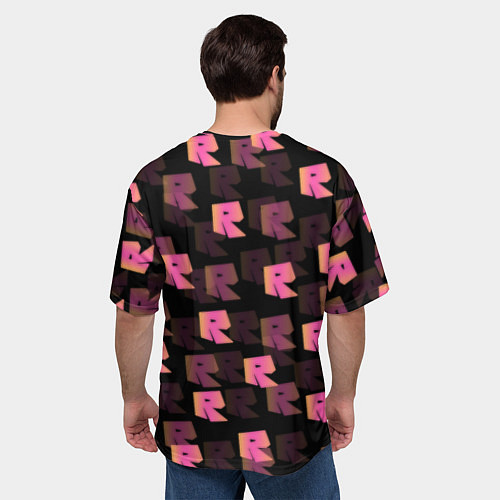 Мужская футболка оверсайз ROBLOX ЛОГО / 3D-принт – фото 4