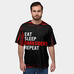 Футболка оверсайз мужская Eat Sleep Darksiders Repeat Краска, цвет: 3D-принт — фото 2