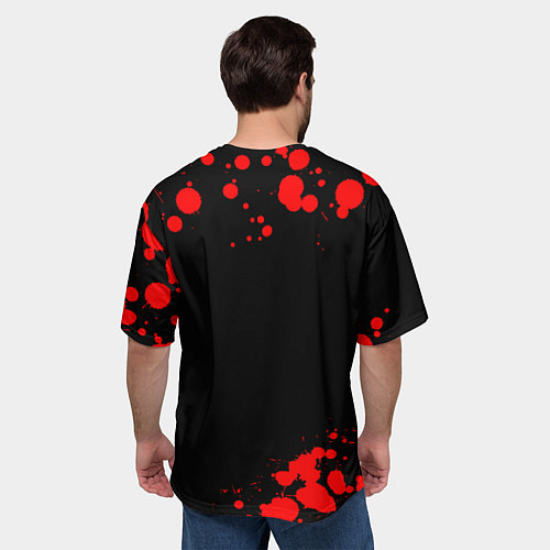 Мужская футболка оверсайз Eat Sleep GTA Repeat - Брызги / 3D-принт – фото 4