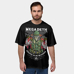 Футболка оверсайз мужская MEGADETH killing is my business, цвет: 3D-принт — фото 2