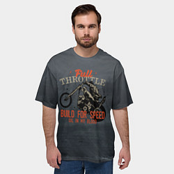 Футболка оверсайз мужская Full Throttle Полный газ, цвет: 3D-принт — фото 2