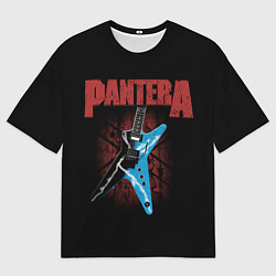 Футболка оверсайз мужская PANTERA гитара, цвет: 3D-принт