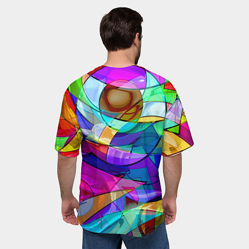 Мужская футболка оверсайз Геометрический паттерн Абстракция / 3D-принт – фото 4